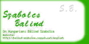 szabolcs balind business card