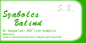 szabolcs balind business card